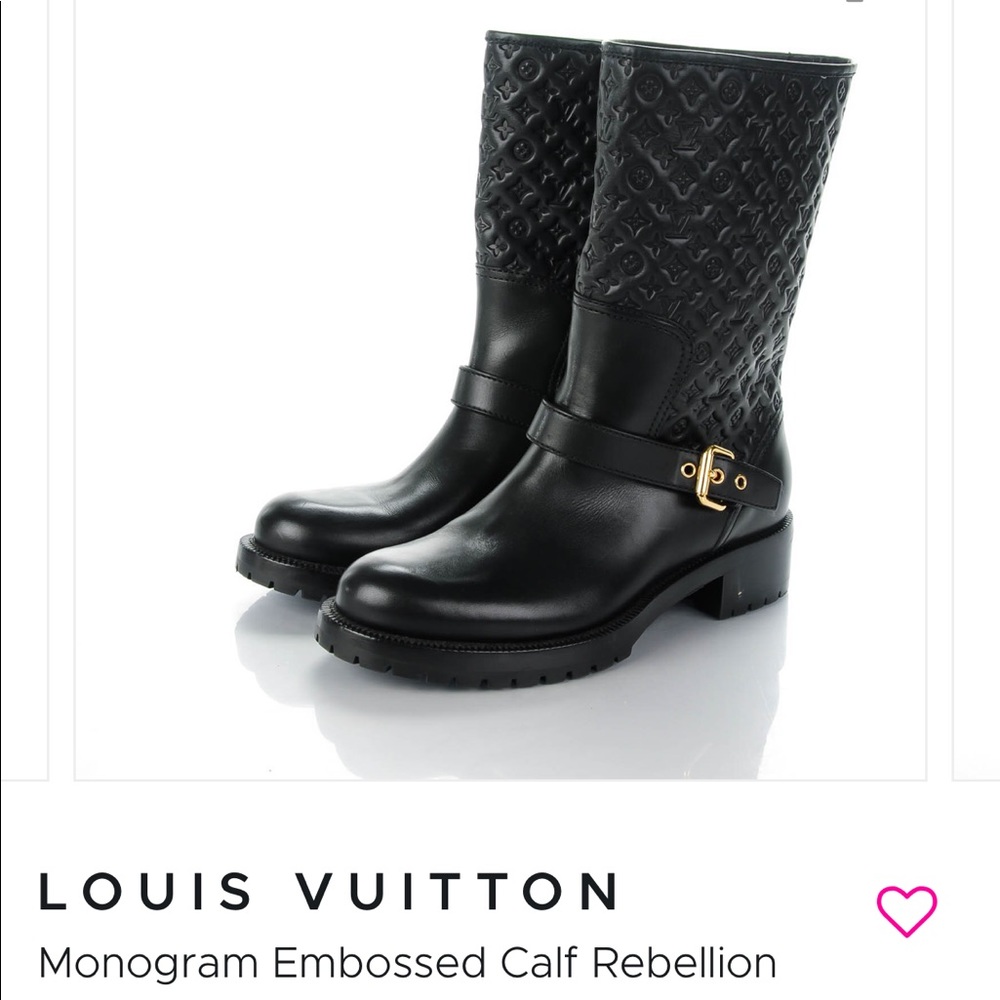 Louis Vuitton Embossed Monogram Half Boots